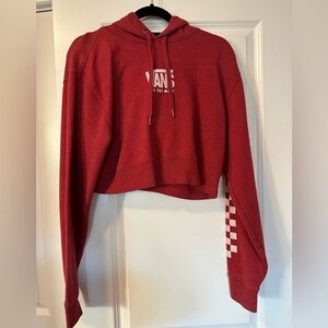 Vans Women's Red Cropped Hoodie